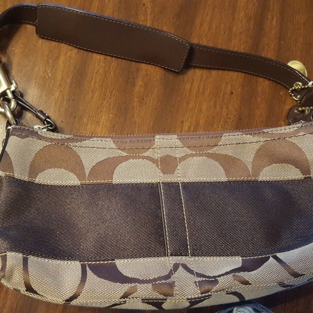 Coach satchel with signature pattern